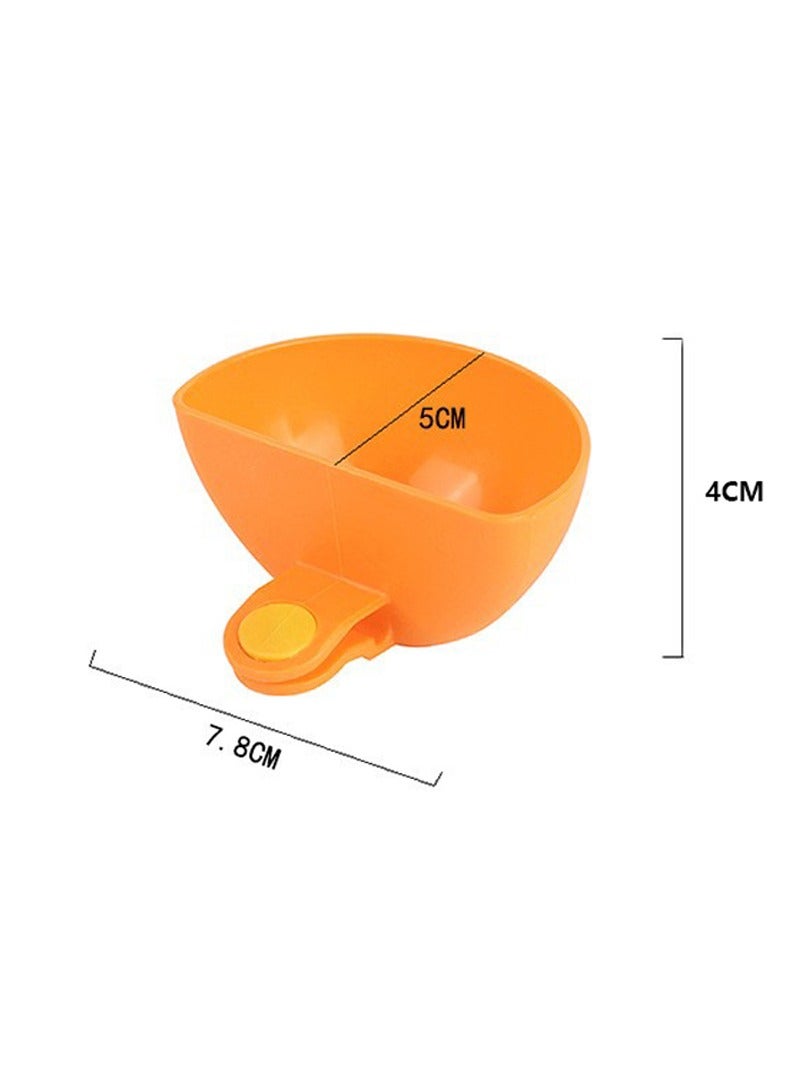 4-piece potato chip dipping set - children's snack time cup, used for dipping sauce, parties, picnics, easy cleaning - colored clip on dipping bowl, used for controlling portion size, food separation, and dining out  - Image 2