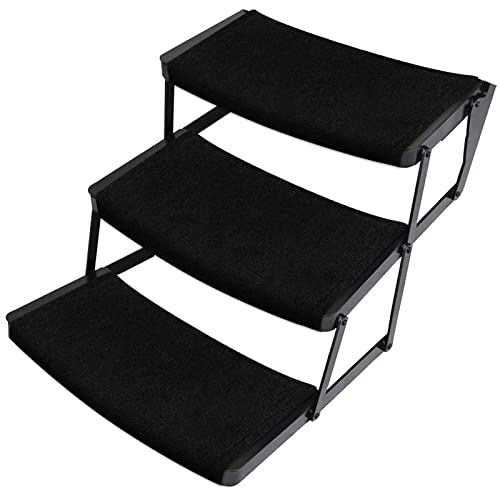 OKBA RV Step Covers,Camper Step Cover for 22 Inch RV Camper 8-10" Deep Radius Stairs Only - 3 Pack Black Stair Carpet - Image 1
