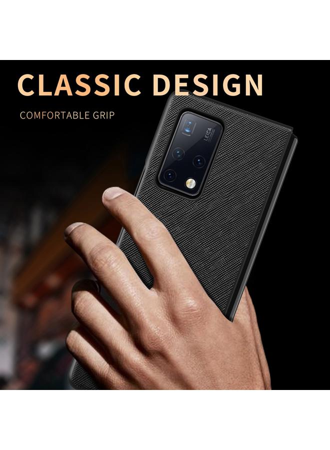 زبون جراب لهاتف Huawei Mate X2 مصنوع من الجلد + جراب قابل للطي بتغطية كاملة من البولي كربونات - Image 3