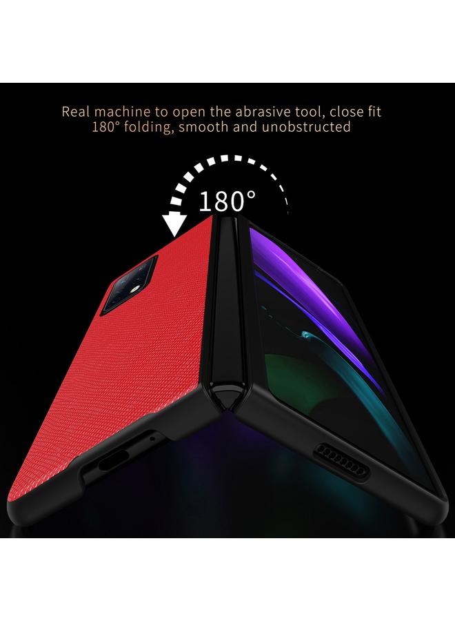 زبون جراب لهاتف Huawei Mate X2 مصنوع من الجلد + جراب قابل للطي بتغطية كاملة من البولي كربونات - Image 4