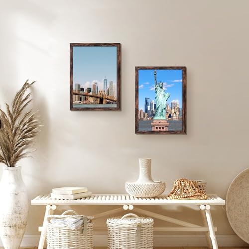 BESCRCL 18x27 Picture Frame Brown, Poster Frames Wall Hanging, Display Pictures 18 x 27 without Mat, 1 Pack - Image 5