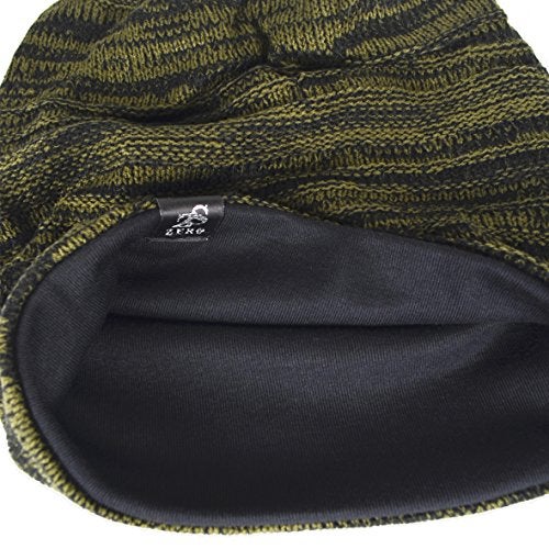 VECRY Men's Slouch Beanie Skull Cap Long Baggy Hip-Hop Winter Summer Hat (Twill-Green) - Image 3