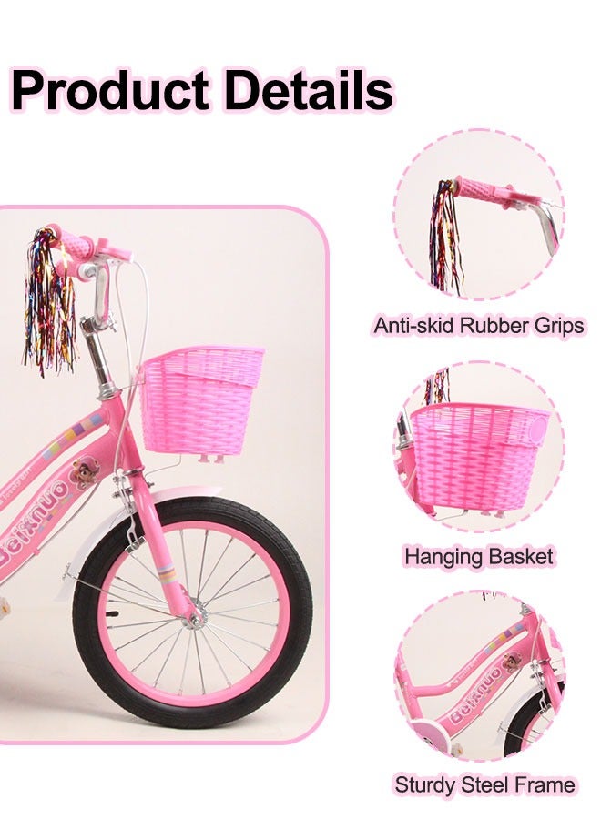 XIANGYU 12-20 Inch Children's Bike With Training Wheel and Bicycle Basket for Kids - Image 3