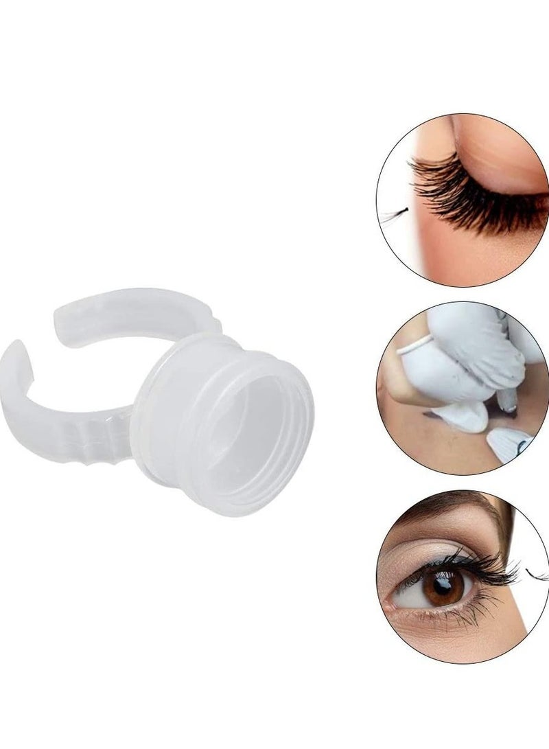 ORiTi 100-Piece Tattoo Ink Cup, Professional Disposable Eyebrow Nail Art Rings - Image 1