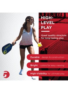 Gamma Gamma Photon Indoor Pickleballs Pack of 6, USAPA Approved, High-Visibility, Durable and Ultra-Balanced  - Image 4