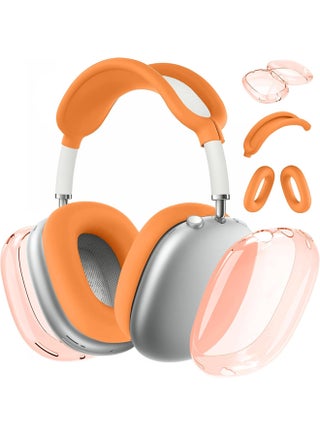 Silicone Case Cover for AirPods Max Headphones, Clear Soft TPU Ear Cups Cover/Ear Pad Case Cover/Headband Cover for AirPods Max (2024/2020) - Orange - pzsku/Z5B0B90DAF41CF51CFFDBZ/45/_/1731928375/7876e436-91bf-413b-af02-aabcdc919748