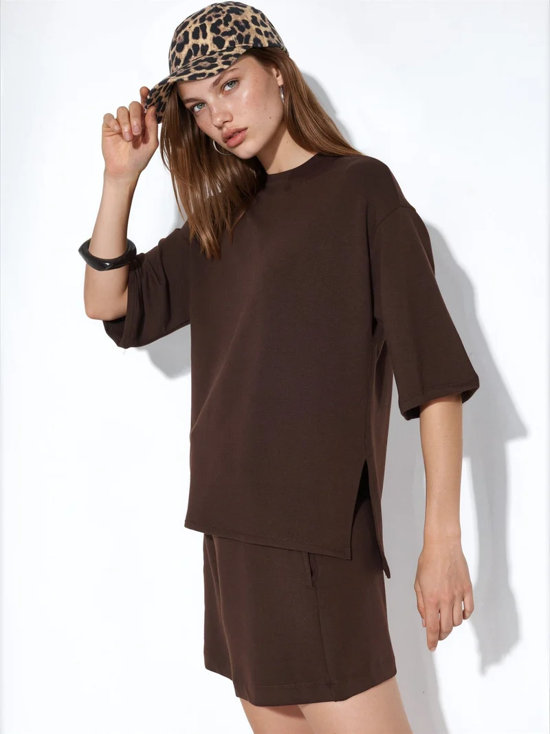 بوسيم BUSEM Women's Loose-fit Crew Neck T-shirt