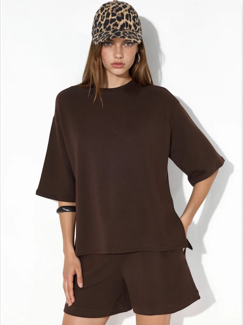 بوسيم BUSEM Women's Loose-fit Crew Neck T-shirt