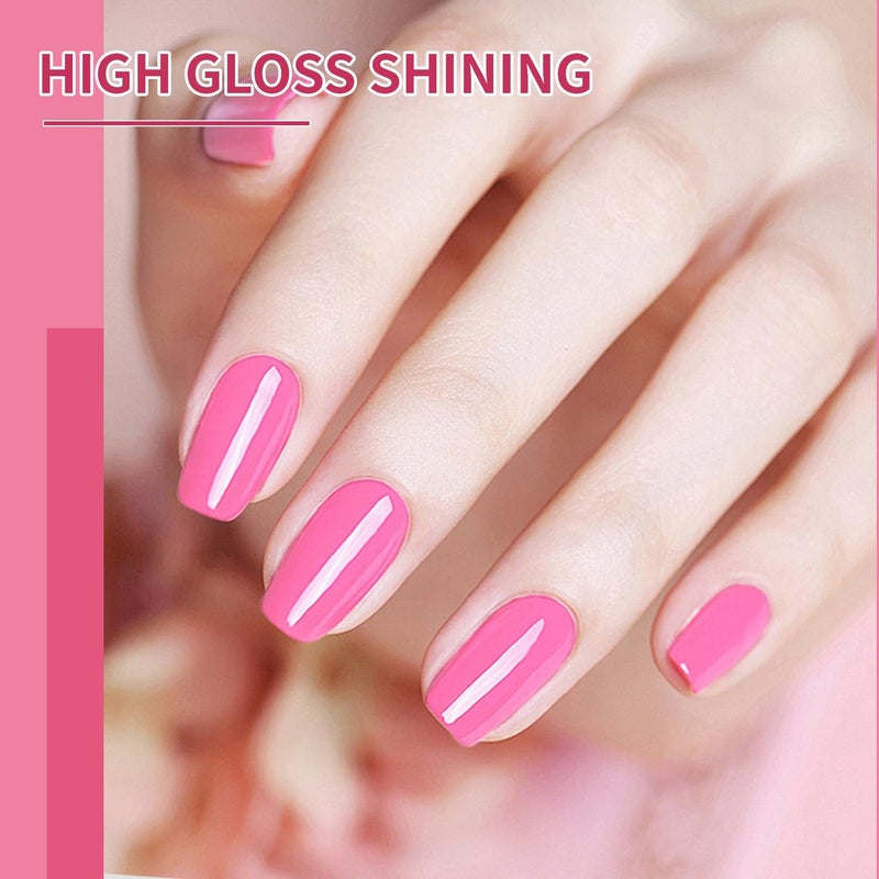 JODSONE 10ml 6 Colors Red Rose Pink Gel Nail Polish Set All Seasons Soak off U V Lamp Gel Manicure Set for Nail Art Long Lasting - Image 3