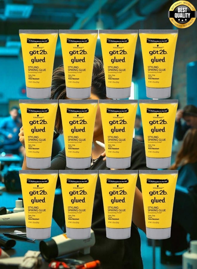 جوت تو بي 12 قطع صمغ جوت 2 بي المقاوم للماء لتصفيف الشعر وعمل قصة السبايكي للجنسين 35 جرام - Image 1