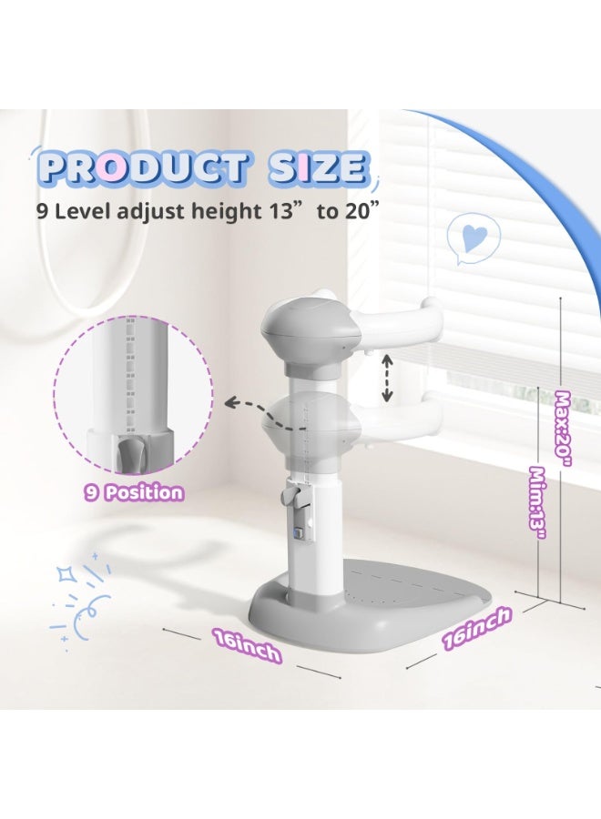 اكسيسن حامل دش قابل للتعديل للأطفال، حامل حمام قابل للعناق،  حامل دش للأطفال مع قاعدة مانعة للانزلاق، مساعد حمام للأطفال الرضع والأطفال الصغار - Image 4