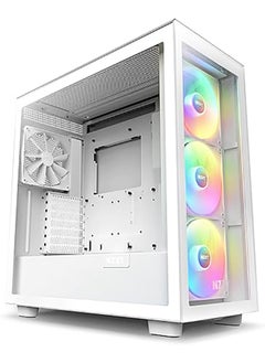 NZXT H7 Elite - CM-H71EW-02 - ATX Mid Tower PC Gaming Case - Front I/O USB Type-C Port - Quick-Release Tempered Glass Side Panel - White (2023)  - Image 1