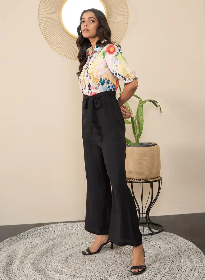 ستايل ستون جمبسوت بياقة سبريد وتفاصيل أزرار