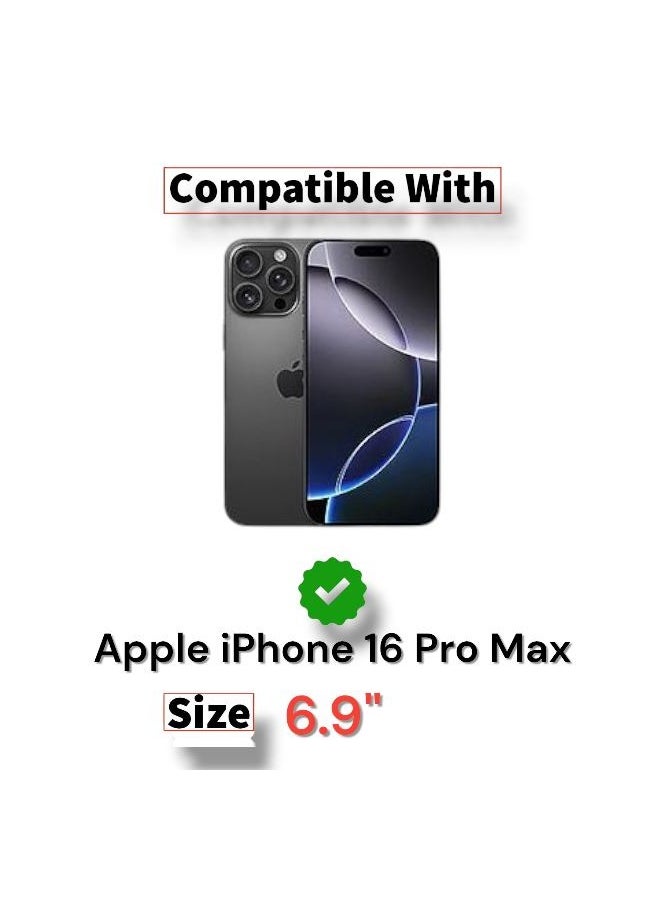 Generic - For Apple iPhone 16 Pro Max Hard Back Cover Q Series Case , Transparent Hard Back And Silicone Tpu Black Frame High Protection Compatible with Apple iPhone 16 Pro Max (6.9'') - Transparent & Black - Image 1