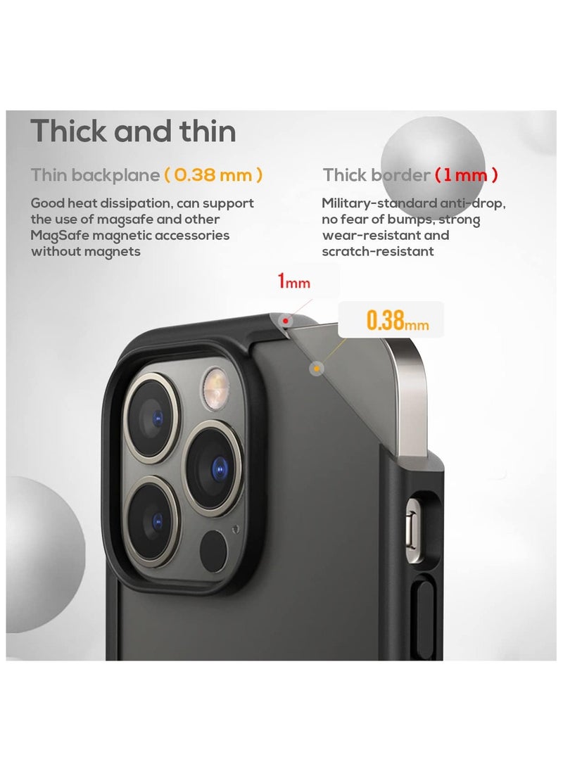 Generic - For Apple iPhone 16 Pro Max Hard Back Cover Q Series Case , Transparent Hard Back And Silicone Tpu Black Frame High Protection Compatible with Apple iPhone 16 Pro Max (6.9'') - Transparent & Black - Image 1