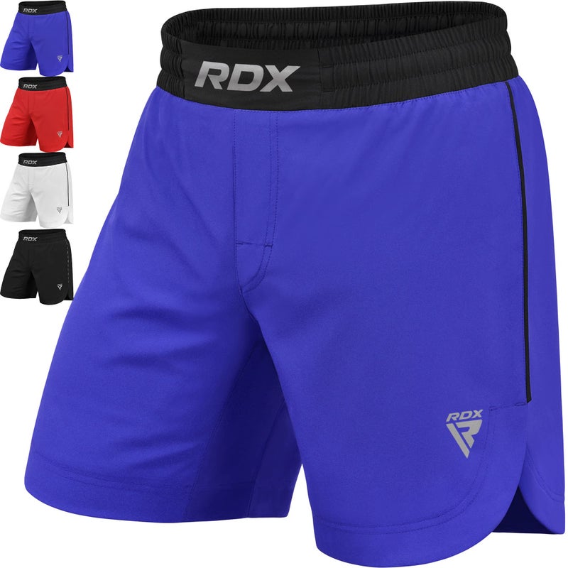 RDX MMA Shorts for Training Kickboxing Fighting Shorts for Martial Arts Cage Fight Muay Thai BJJ Boxing Grappling Blue - Image 2