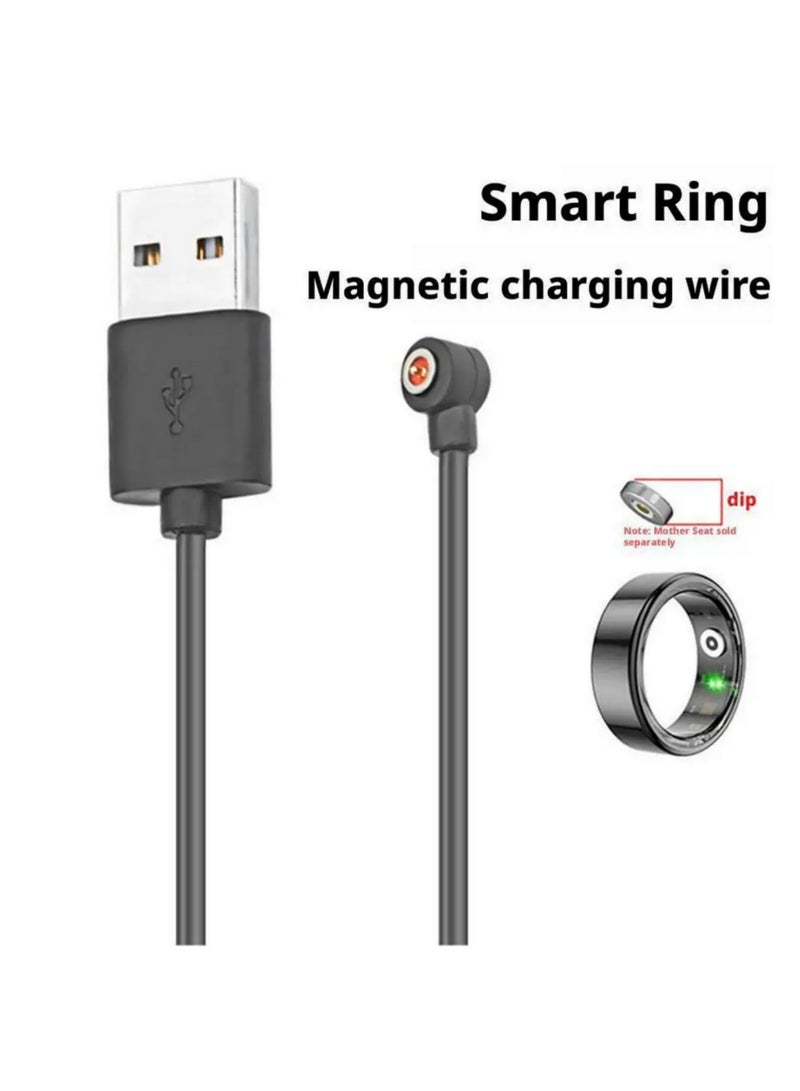1pcs Smart Ring Magnetic Charger 2Pin 4mm USB Charging Cable Dock Connector Power Adapter Wire Cord for R02 R03 R06 R2 NFC Smart Rings Strong Magnetic Charge Line 30cm - Image 2