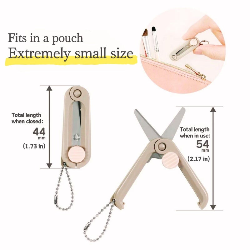 Someie Kutsuwa HiLiNE Portable Scissors 3-Color Set (Blade Length 1.9 cm (3/4 inchs) SS121MT,SS121PU,SS121NB) - Image 3