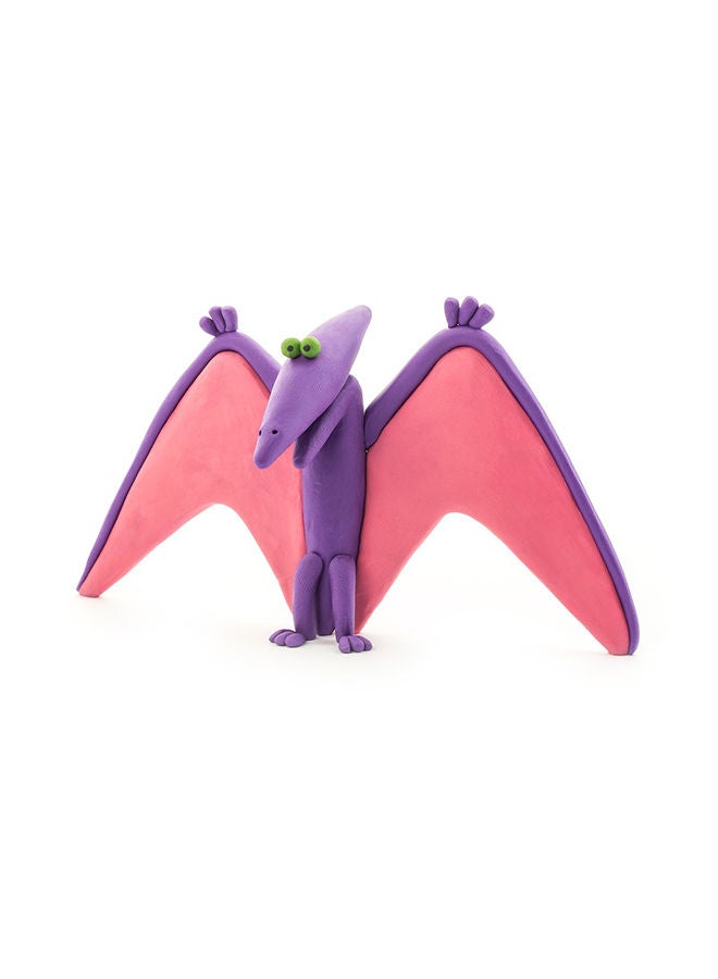 HEY CLAY DIY Pterodactylus Plastic Creative Modelling Air-Dry Clay For Kids 3 Cans - Image 3