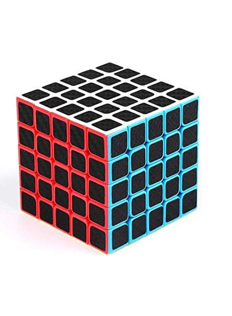 KASTWAVE Rubiks Cube 5x5x5 Speed Cube Smooth Magic Carbon Fiber Sticker Speed Cubes Enhanced Version Black - Image 1