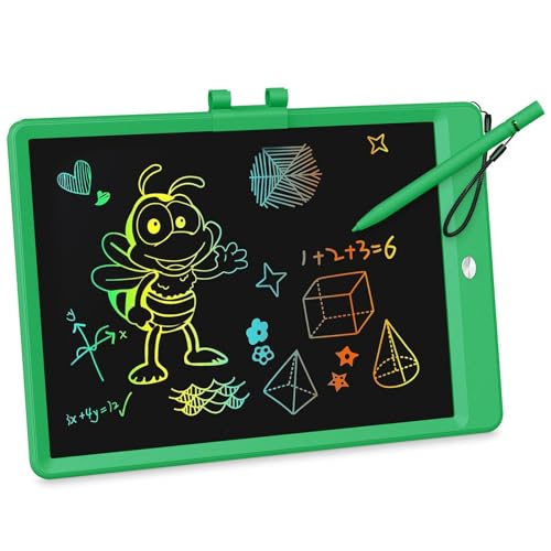 KOKODI LCD Writing Tablet 10 Inch Colorful Toddler Doodle Board Drawing Tablet Erasable Reusable Electronic Drawing Pads Educational and Learning Toy for 36 Years Old Boy and GirlsGreen - Image 1