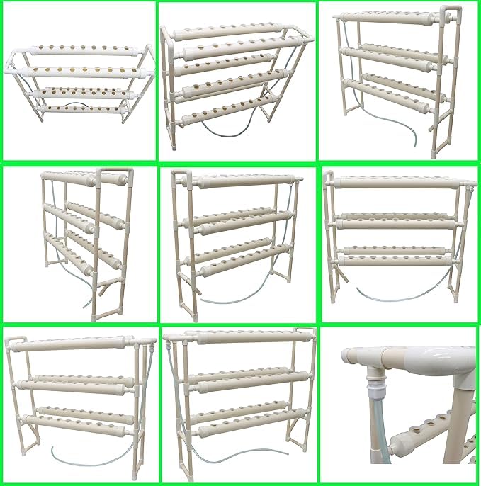 Meridian Hydroponics Growing Kit – 54 Chalets, Double‑Sided Vertical Design with 6 Tubes and 3 Tiers - CT - Image 2