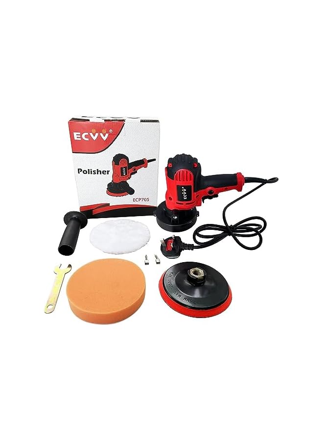 ECVV Electric Polisher Machine 700 W, Black/Red, ECP705-RD - Image 3