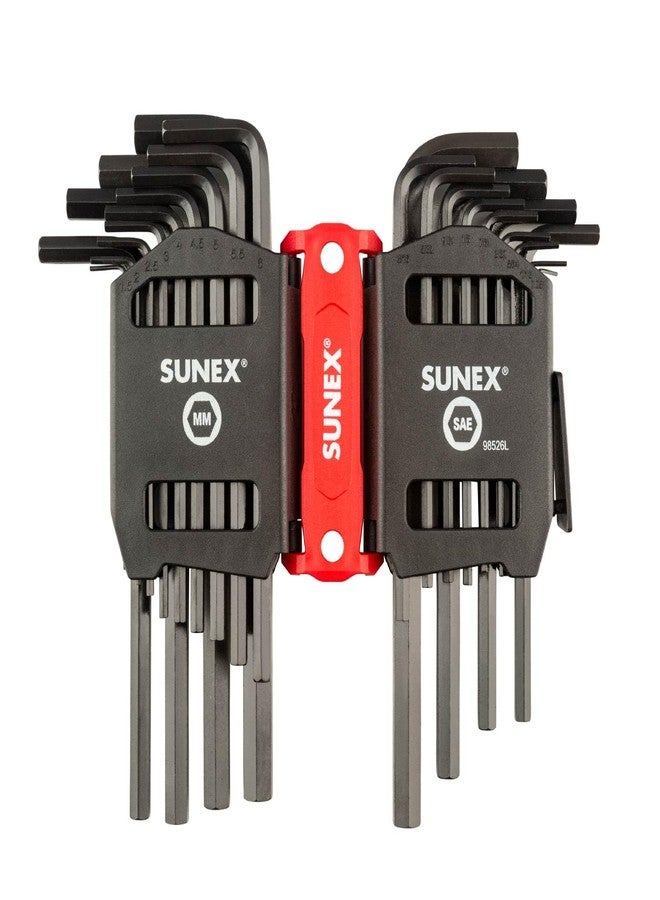 Sunex Tools مجموعة مفاتيح سداسية طويلة الذراع من Sunex 98526L SAE/Metric، مكونة من 26 قطعة - Image 2