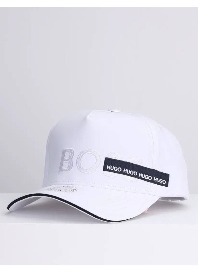 BOSS - Hugo Boss White Logo Baseball Cap - Image 1