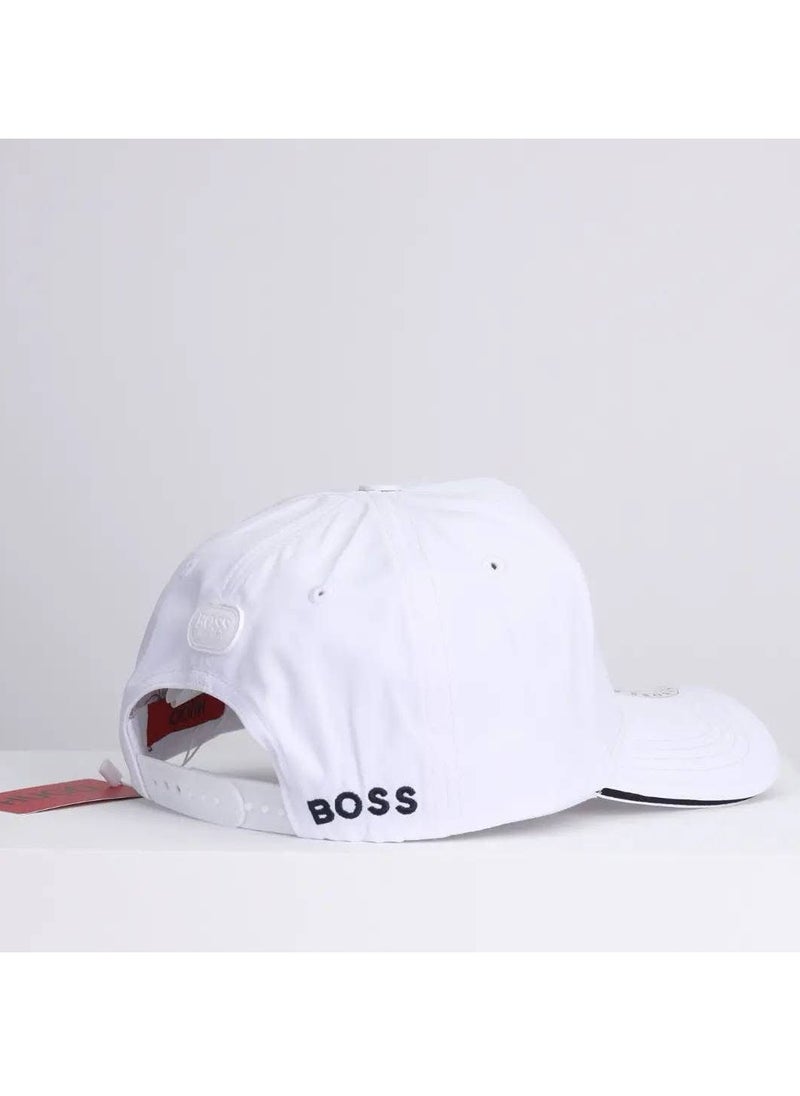 BOSS - Hugo Boss White Logo Baseball Cap - Image 1