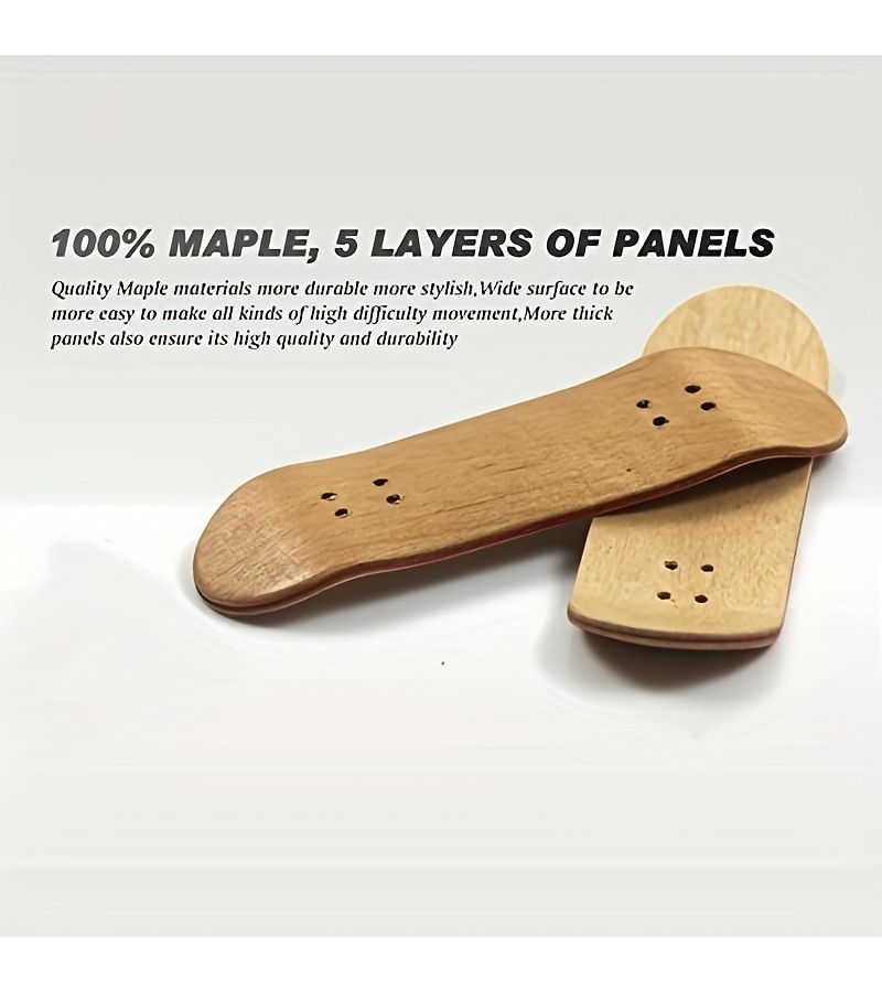 Professional Mini Maple Finger Fingerboard Skateboard Toy Set Black Desktop Creative Puzzle Decompression Game - Image 4