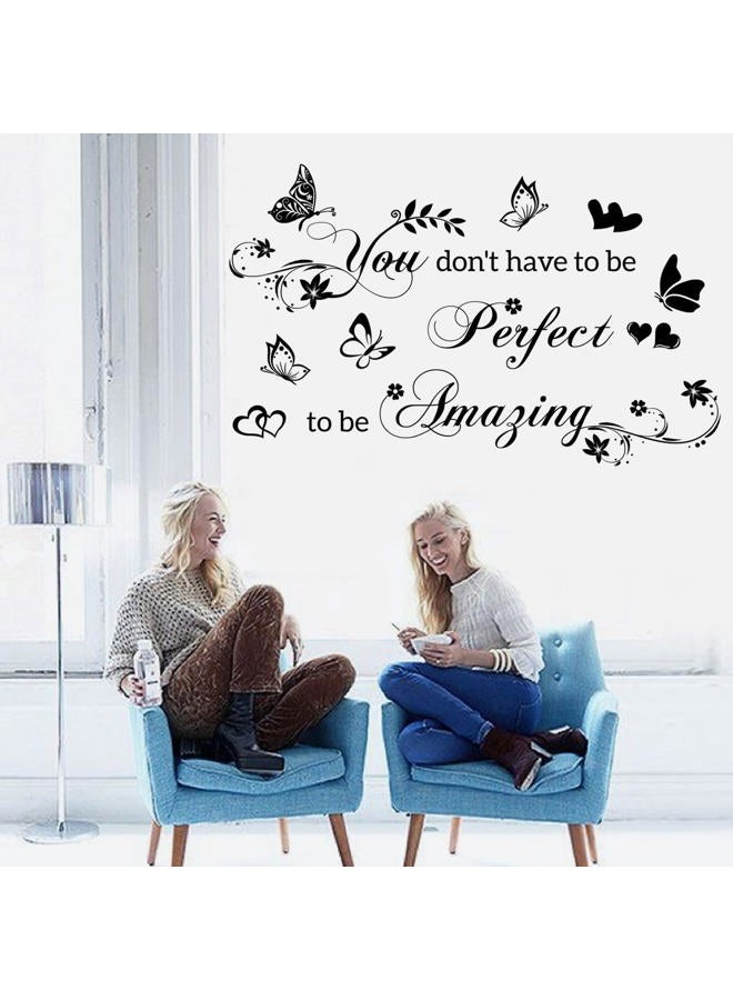 Datesno Inspirational Wall Decals Vinyl Wall Quotes Stickers for Bedroom Decor Wall Sticker for Living Room Decor Home Decals Quote Home Decor for Teen Dorm Room Wall Decal (Black) - Image 4