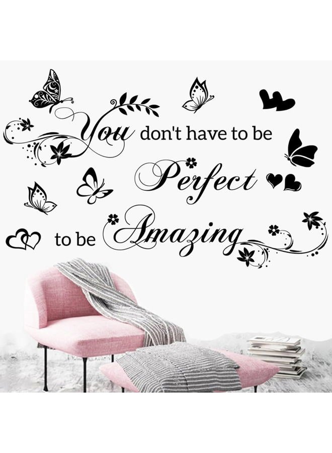 Datesno Inspirational Wall Decals Vinyl Wall Quotes Stickers for Bedroom Decor Wall Sticker for Living Room Decor Home Decals Quote Home Decor for Teen Dorm Room Wall Decal (Black) - Image 3