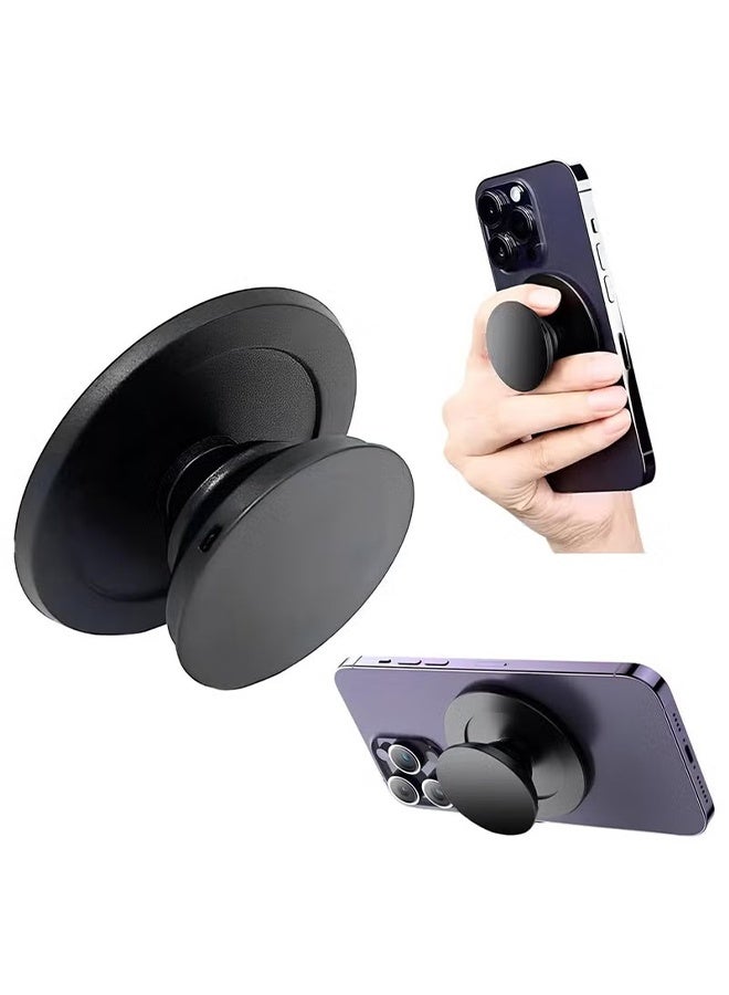 Phone Holder Electrronic Device Stand Magnetic Mobile Phone Airbag Holder Foldable Watch Dramas Phone Accessories Portable (Black) - Image 1