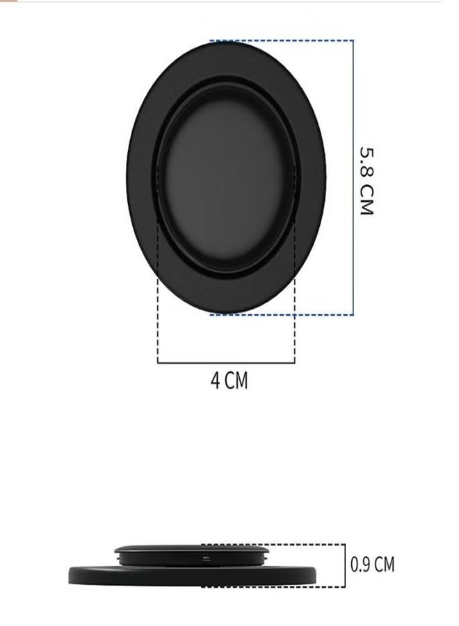 Phone Holder Electrronic Device Stand Magnetic Mobile Phone Airbag Holder Foldable Watch Dramas Phone Accessories Portable (Black) - Image 2