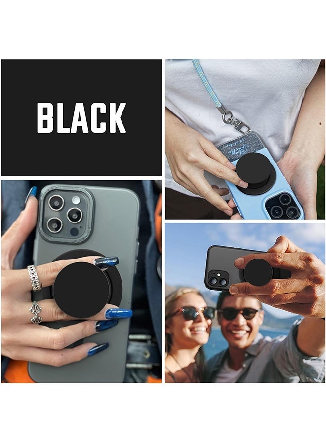 Phone Holder Electrronic Device Stand Magnetic Mobile Phone Airbag Holder Foldable Watch Dramas Phone Accessories Portable (Black) - Image 5