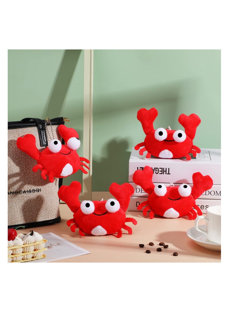 SYOSI 9 Pcs Lobster Crab Stuffed Animal Lobster Crab Plush  Lobster Crab Doll Toy Soft Small Stuffed Lobster Crab Hanging Ornaments for Keys Purse Backpack Bags Birthday Party Favors (17x14cm) - Image 2