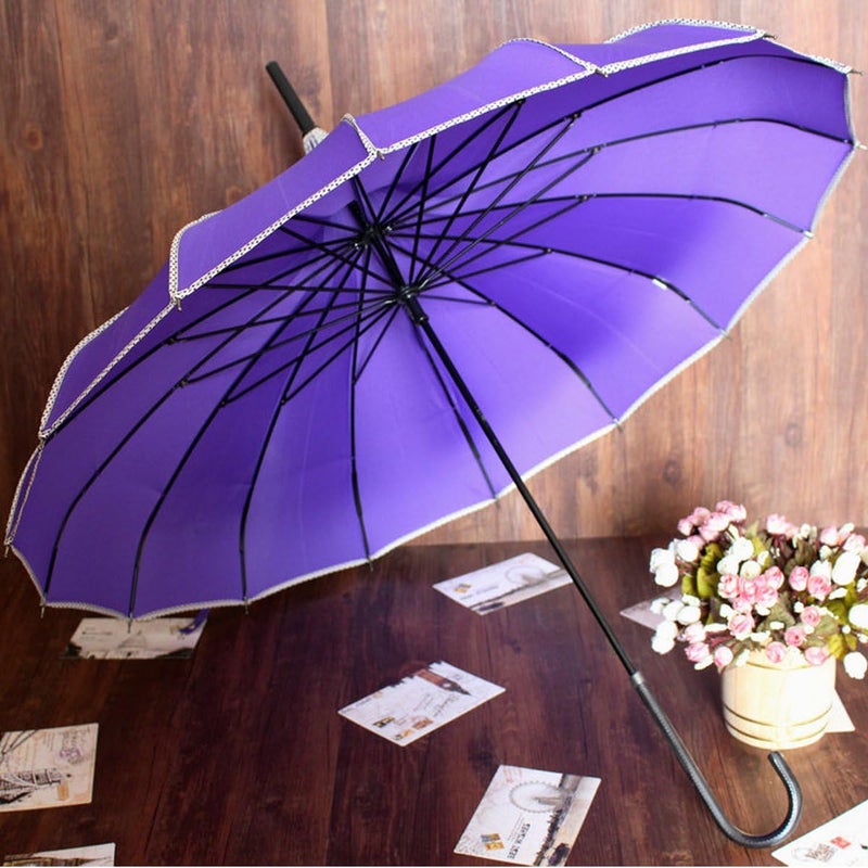 VIVISKY Pagoda Peak Old-fashionable Ingenuity Umbrella Parasol (purple) - Image 2