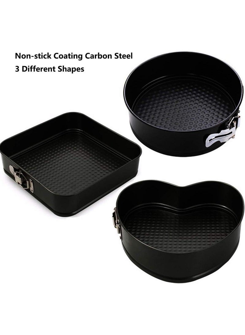 Bluejw 62-Piece Carbon Steel Baking Tray Circular Cake Mold Heart-Shaped Square Buckle Adjustable Bottom Baking Tray Flower Mouth Baking Tool - Image 4