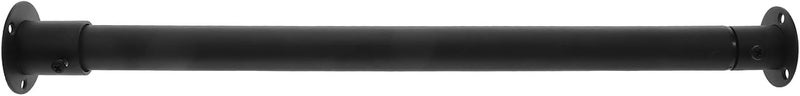 Adjustable Hanging Closet Rod Heavy Duty Extendable Wardrobe Rail 50-80cm Black Telescopic Clothes Rod for Bathroom Bedroom Storage - Image 1