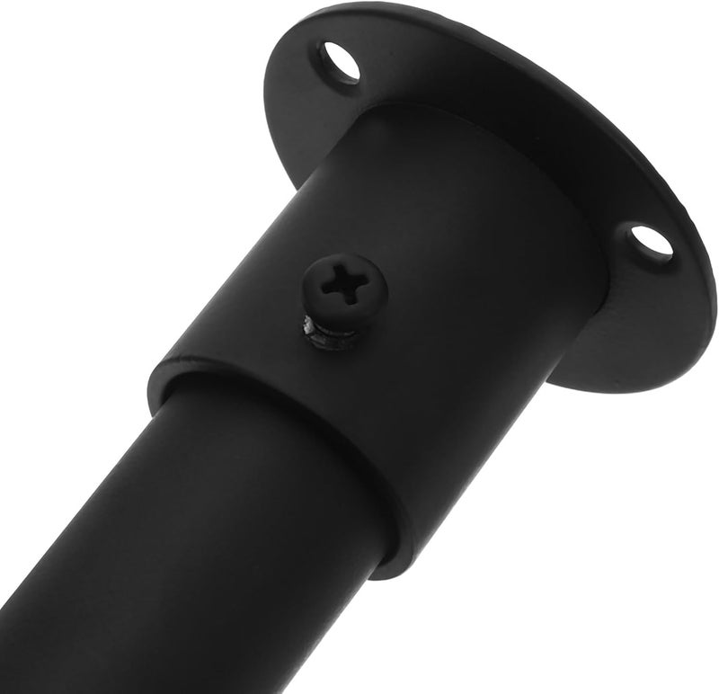 Adjustable Hanging Closet Rod Heavy Duty Extendable Wardrobe Rail 50-80cm Black Telescopic Clothes Rod for Bathroom Bedroom Storage - Image 2
