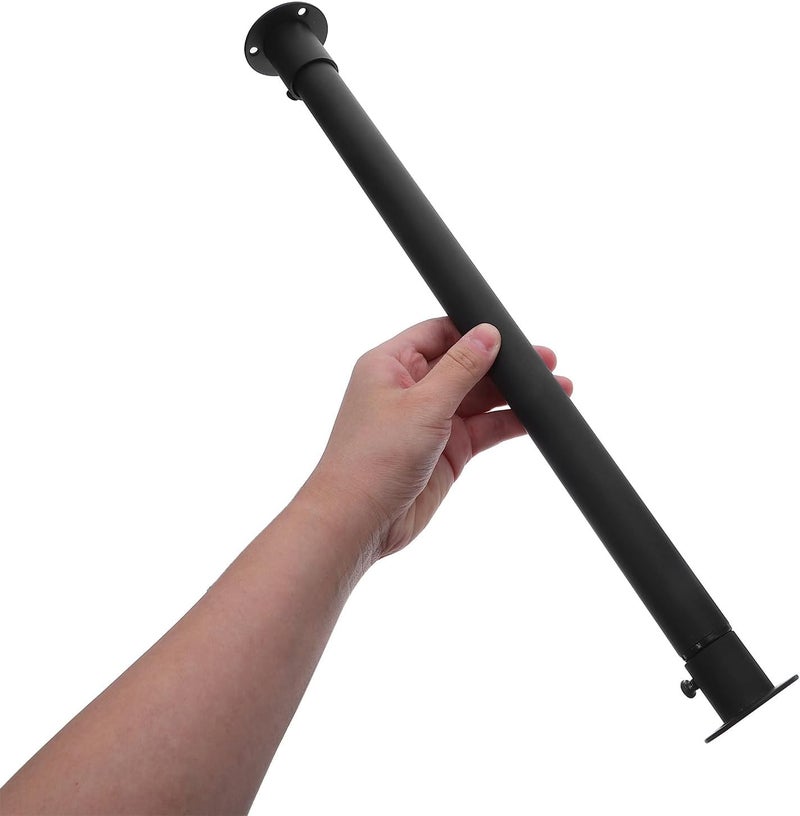 Adjustable Hanging Closet Rod Heavy Duty Extendable Wardrobe Rail 50-80cm Black Telescopic Clothes Rod for Bathroom Bedroom Storage - Image 3
