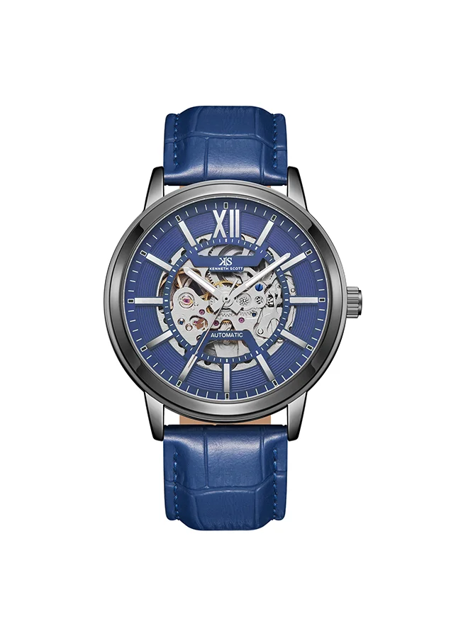 KENNETH SCOTT Men's Blue  Dial Automatic  Watch - K24323-XLNN