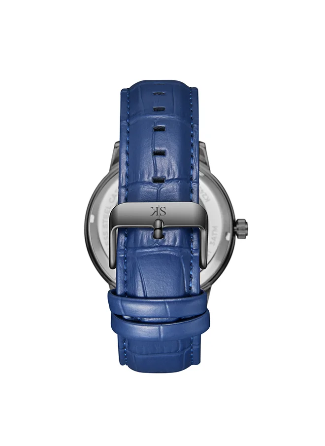 KENNETH SCOTT Men's Blue  Dial Automatic  Watch - K24323-XLNN