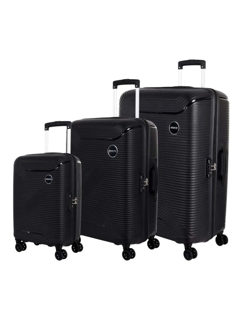 AMERICAN TOURISTER Maxplus Spinner 3 PC Set - Black - 3 Years Global Warranty
