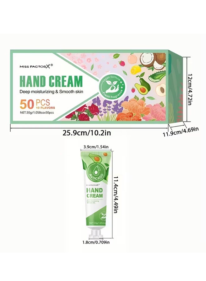 MISS FACTOR X 50 Pack Hand Cream Gift Set, Mini Hand Lotion Travel Size in Bulk for Dry Cracked Hands, Graduation Gifts, Thanksgiving Gift, Bridesmaid Gift,Party Favors - Image 3