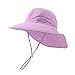 Yuoahcn Toddler Summer Hat with Neck Flap Waterproof Kids Swim Hat Baby UV Protection Sun Hats Beach Cap for Boys Girls 14 Years Purple - Image 2