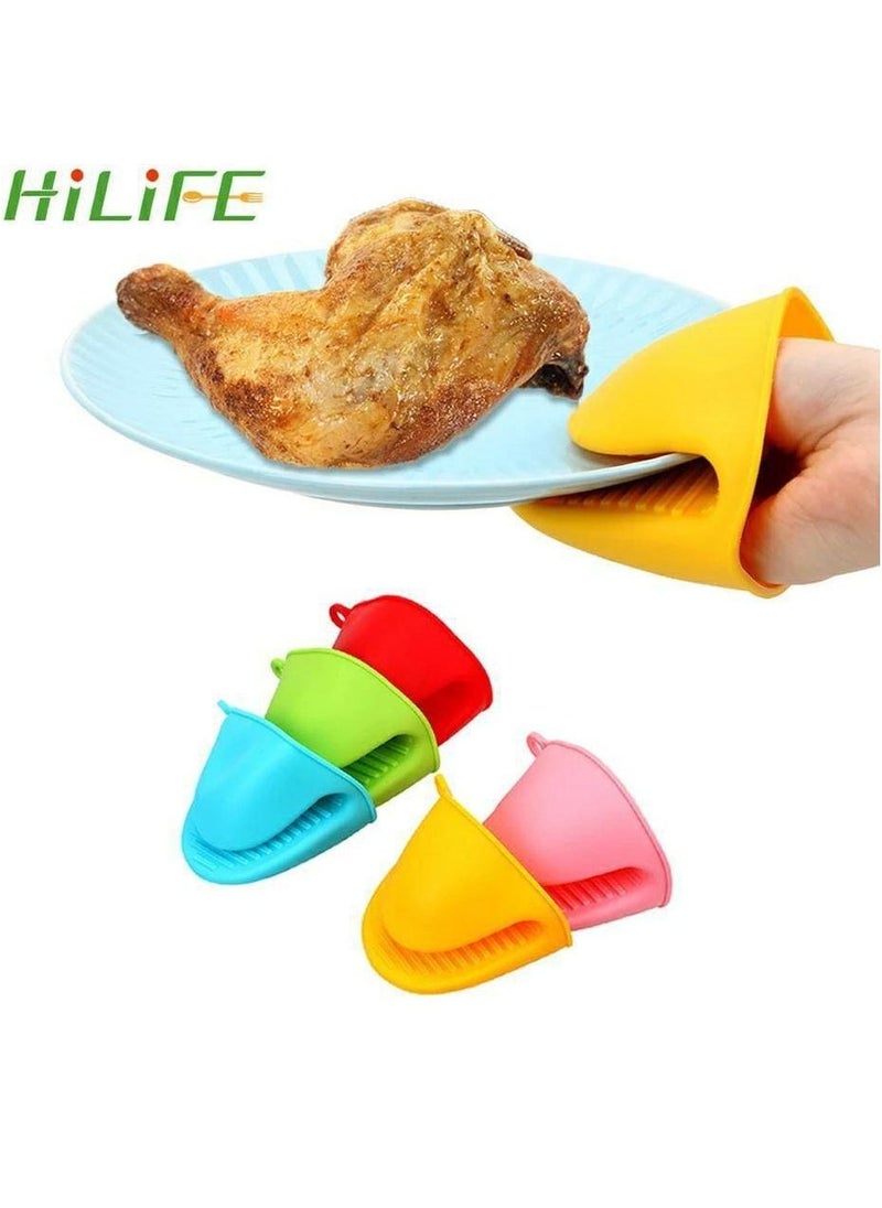 Generic - Thermal resistant silicone heat resistant jacket for kitchen (2 pcs) - Multi-use silicone thermal mask for oven, cooking pots and cooking - Guante non-slip silicone oven with small design for kitchen - Thermal jacket Heat insulating mask suitable for cooking utensils, cookware and hot pots - Heat resistant silicone oven gloves for cooking, baking, grill handles, silicone bowl holder for microwave and hot pots - Multiple colors (comes in random color) - Image 1