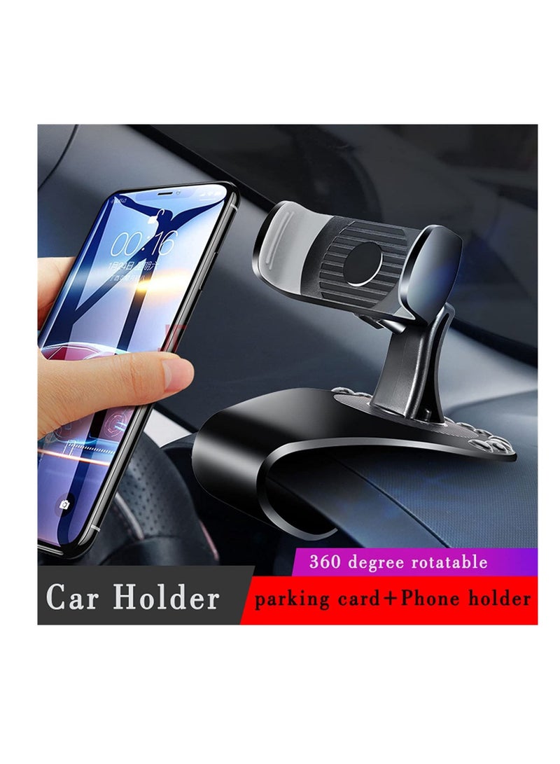 Generic Car Dashboard Phone Holder Universal 2 in 1 Temporary Non-Slip Car Parking Card Sticker Car Styling Phone Number Plate HUD Phone Stand for Smart phone - Image 4