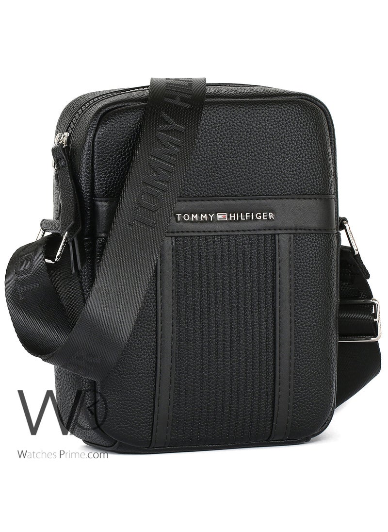 Tommy Hilfiger Plus Leather Tommy Hilfiger Crossbody Messenger Shoulder Black Me Bag  - Image 2